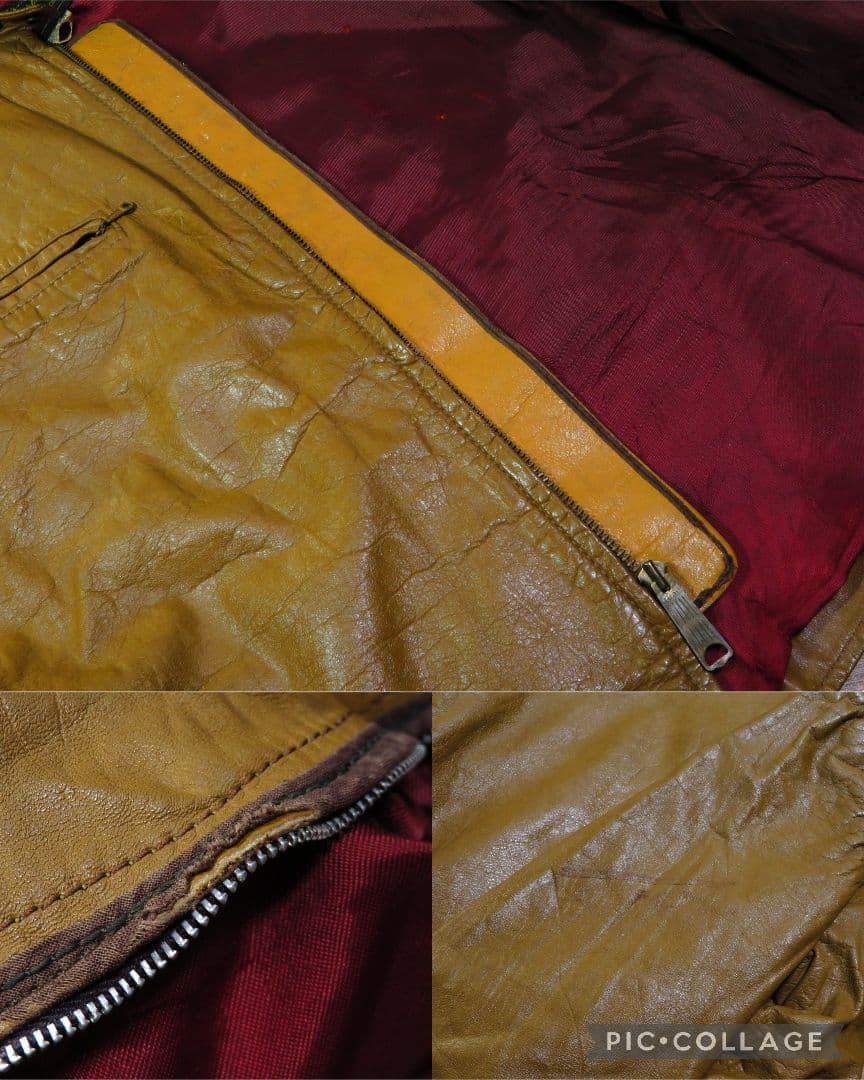 44 Brooks ビンテージ 60年代 シングル ライダース ブラウン 茶色 楽天