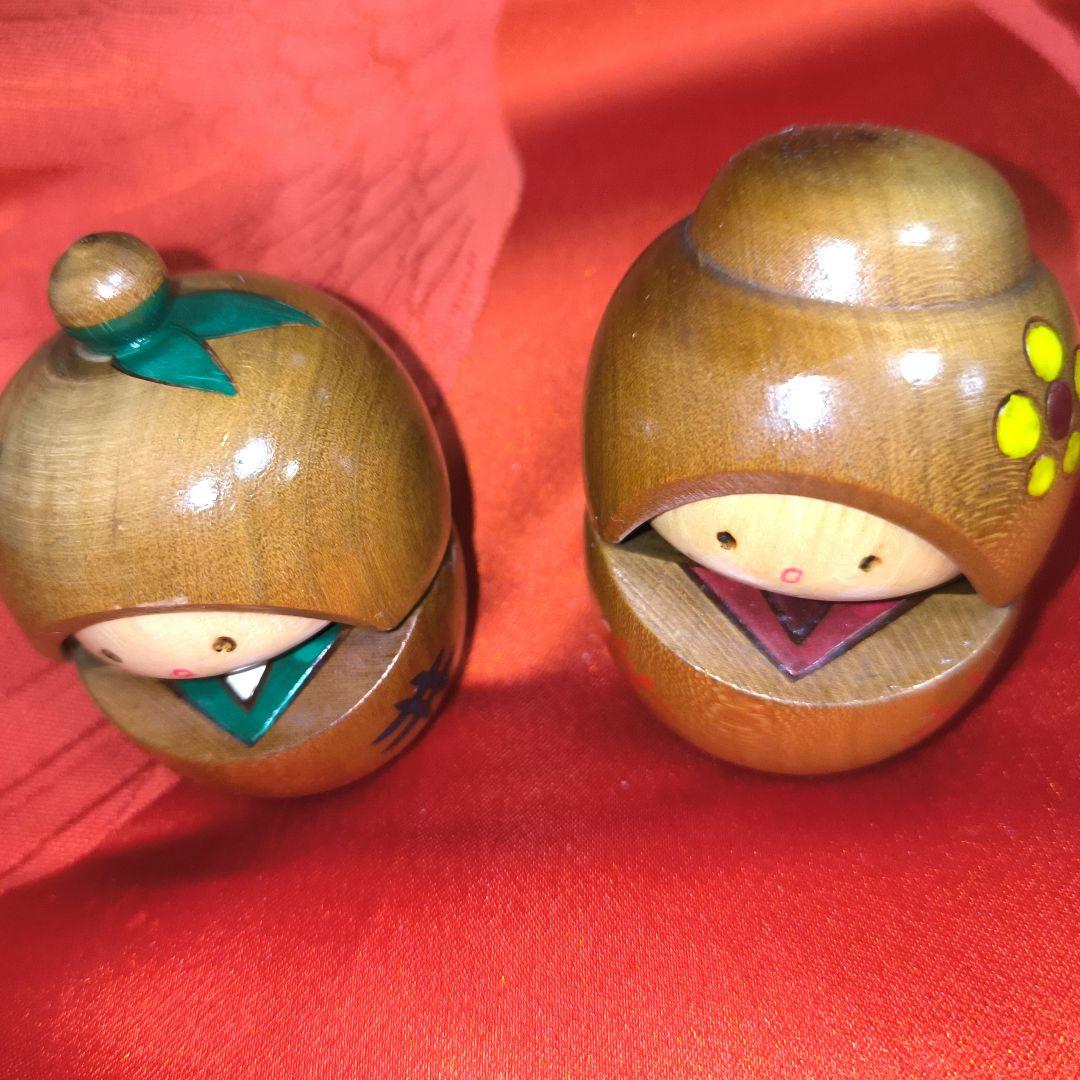 木製こけし 2体セット - メルカリ