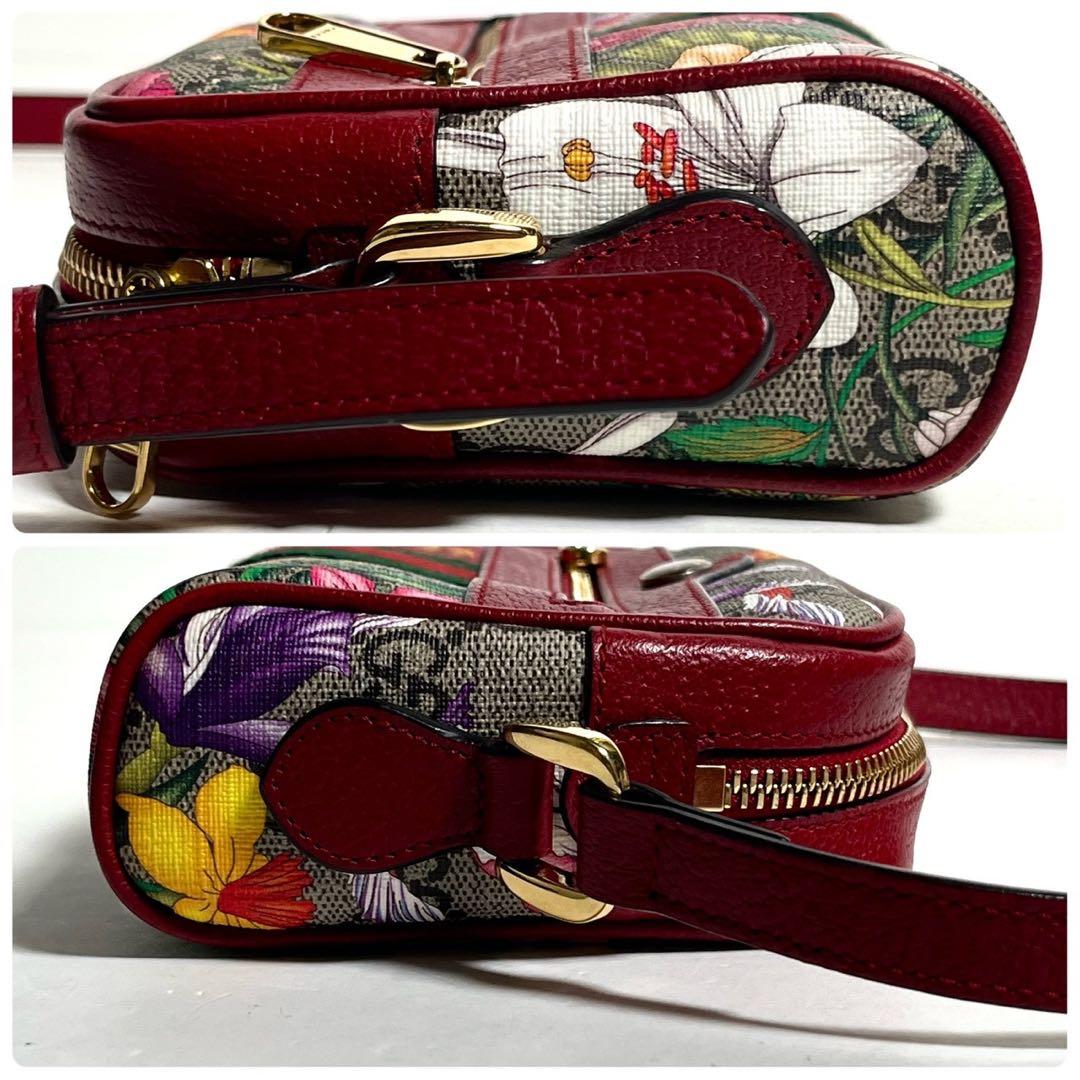 【極上美品・使用感少ない✨】グッチ オフィディア フローラ レッド クロスボディ