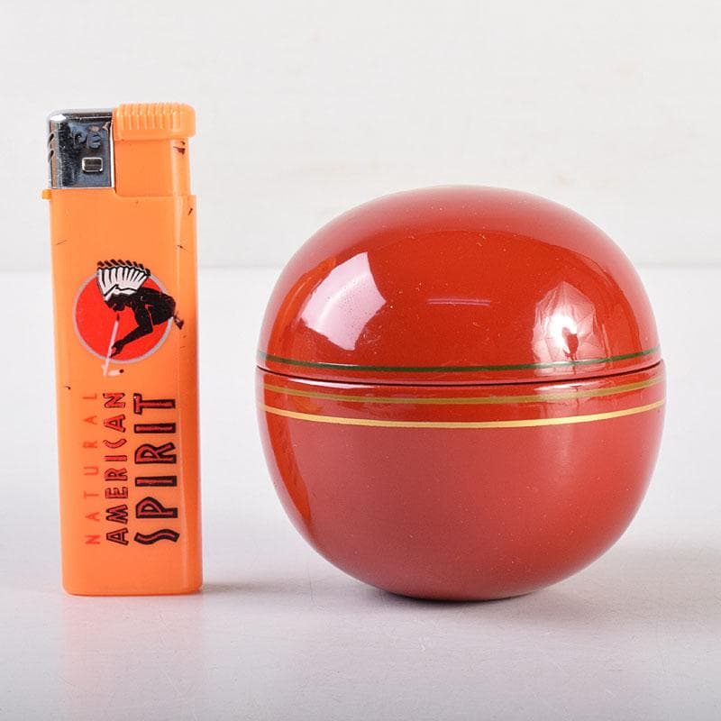 茶道具　加賀蒔絵師　和田寿峰作　独楽兎　日の丸　棗　共箱　V　6997