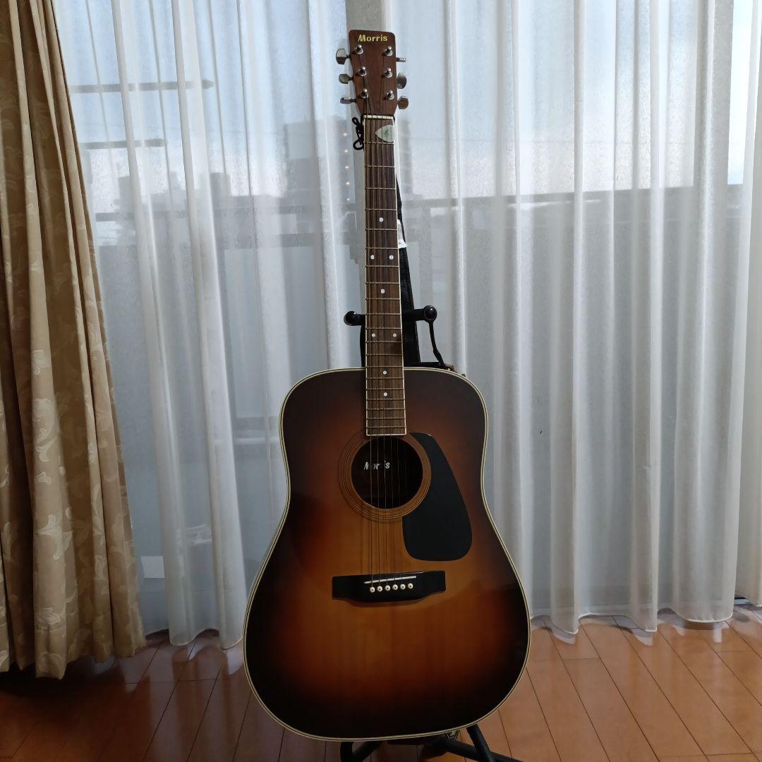 Morris アコースティックギター ブラウン 希少MORRISのグロスフィニッシュ・アコギS-60G nat美品です。 希少