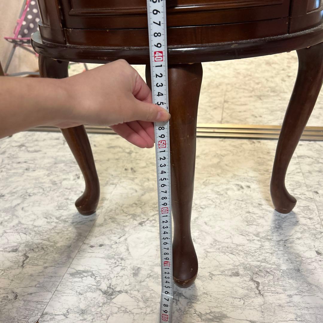 アンティーク ジュエリーチェスト 4段 猫足 3本足 天然木