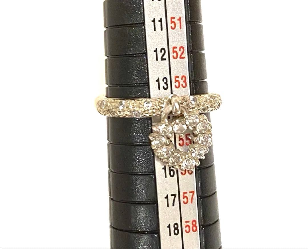 Folli Follieフォリフォリ3連リング シルバー 925 スイングハート