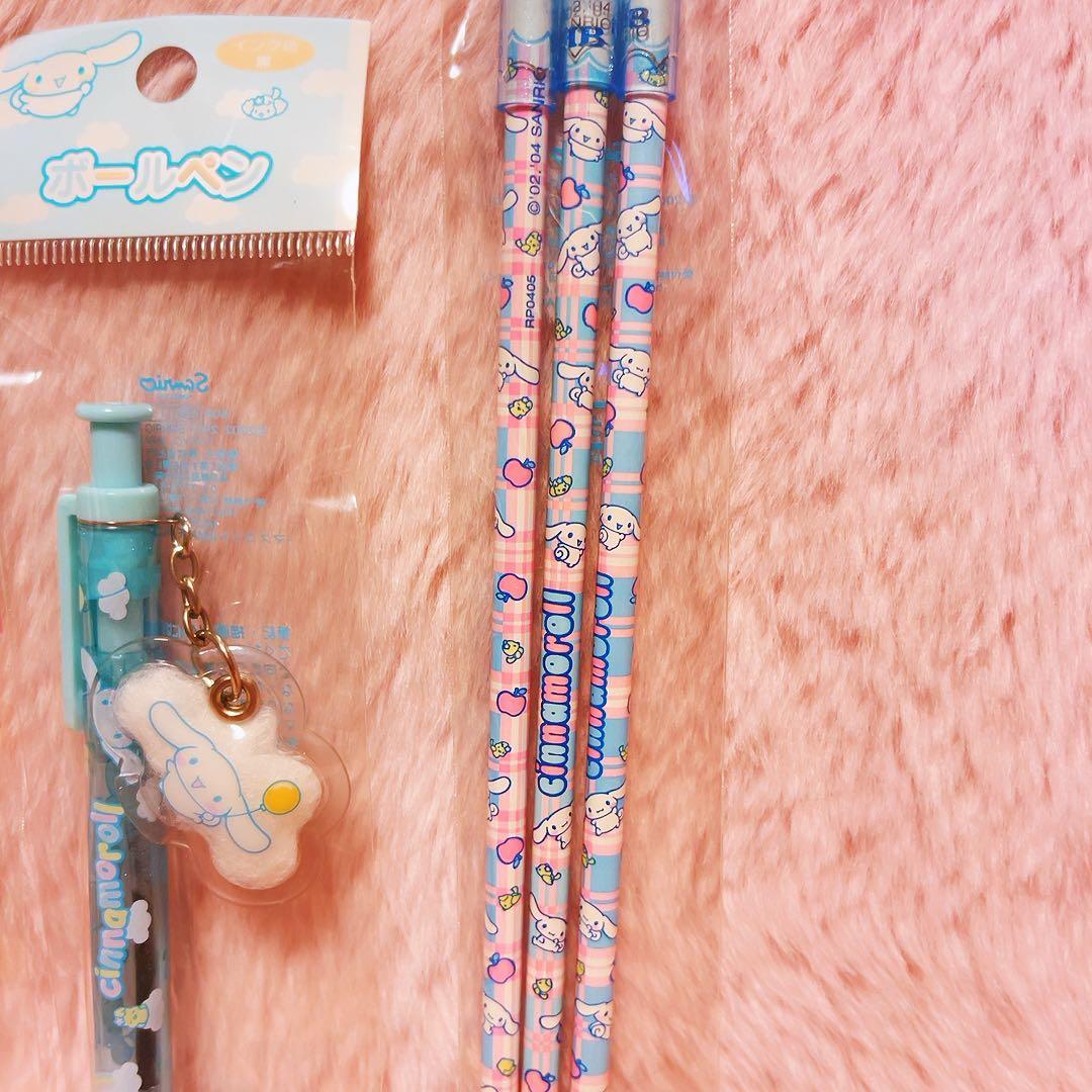 希少レア　シナモロール　ボールペン　鉛筆　ペンセット　平成レトロ　サンリオ