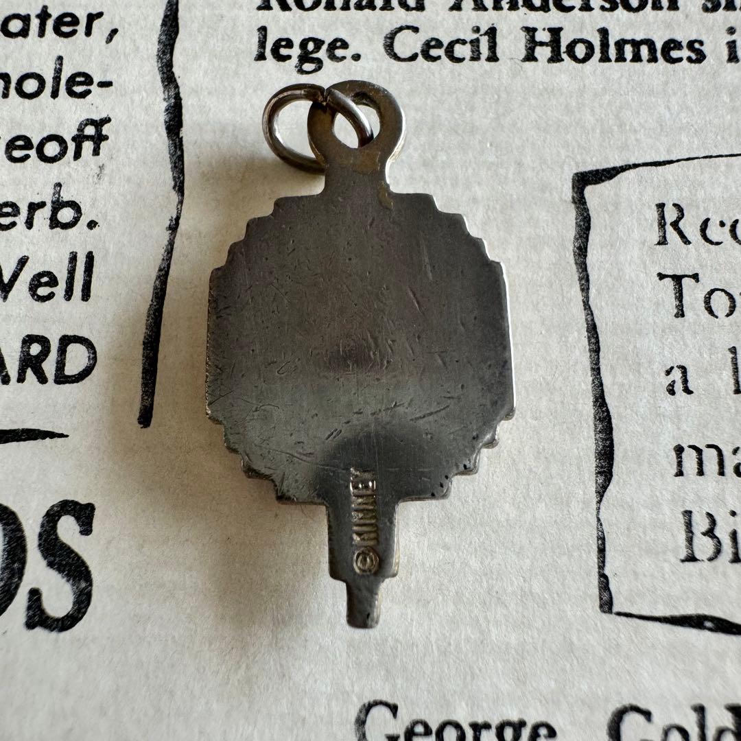 カレッジリング金ゴールド黒ネックレストップ社章ピンズ40sバッジ