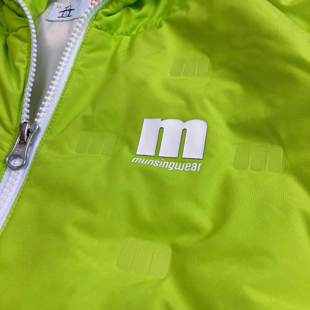 【美品】マンシングウェアmunsingwearダウンジャケットLLレディース黄緑