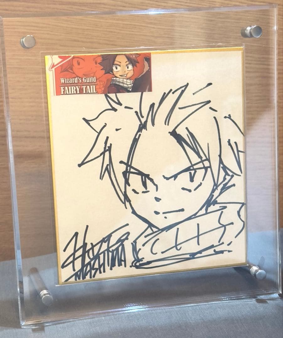 フェアリーテイル 真島ヒロ 直筆サイン入りミニ色紙