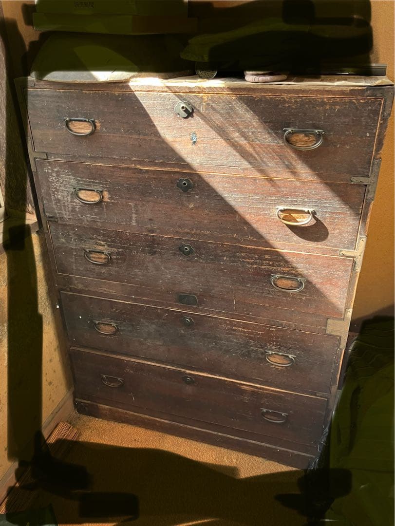 明治時代 時代箪笥 小箪笥 時代家具 レトロ家具 硯箱