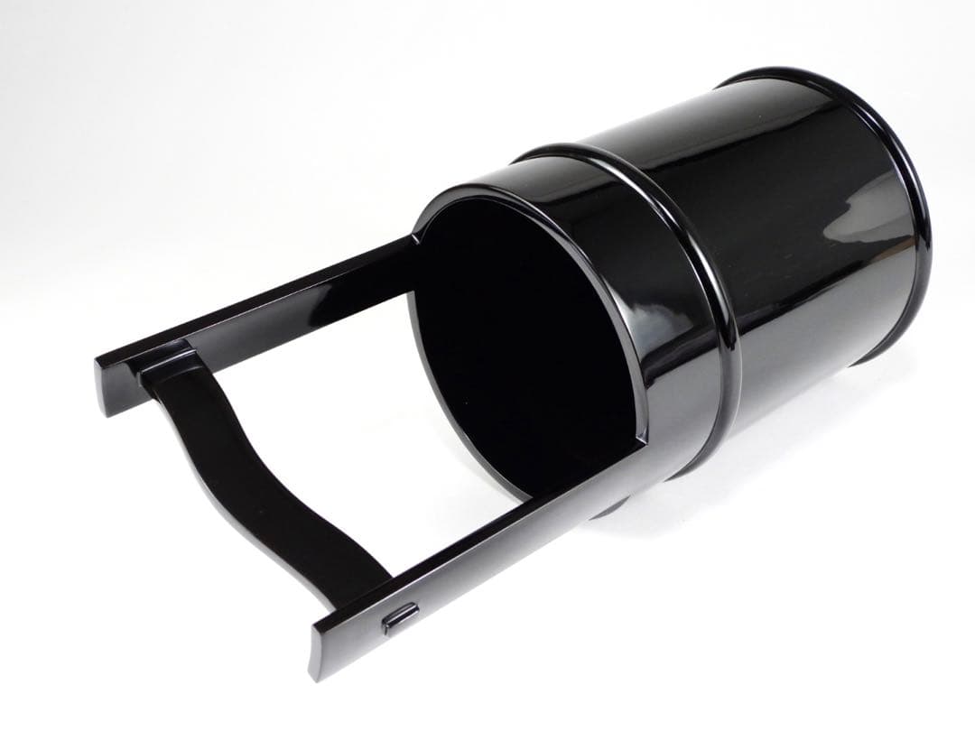 平安堂造 己ん典 蝋色塗 手桶形花生 花器 花瓶 共箱