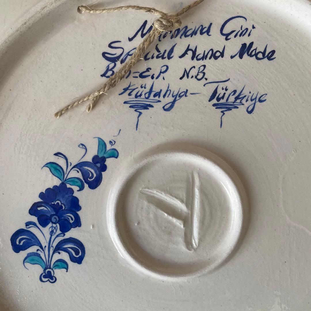 1 直径41cm トルコ キュタヒア キュタフア 絵皿 飾皿 壁掛 輪花 化粧箱