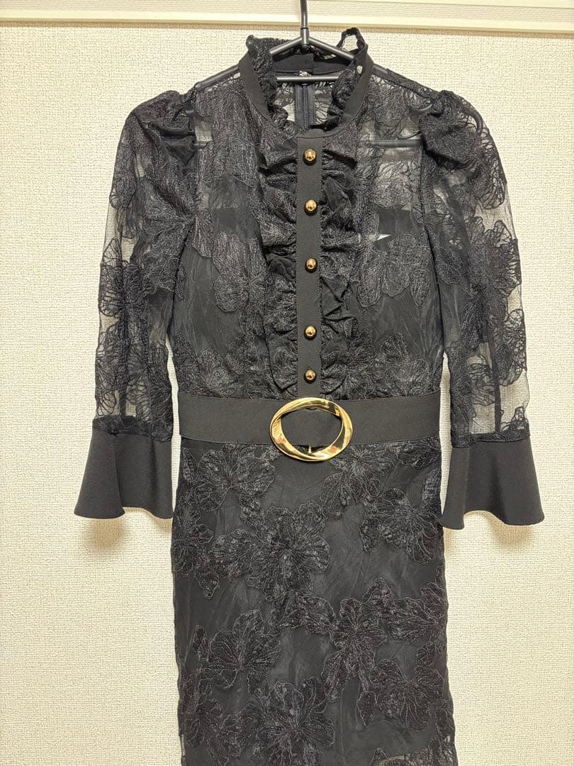 レースタイトドレス ブラック Andy