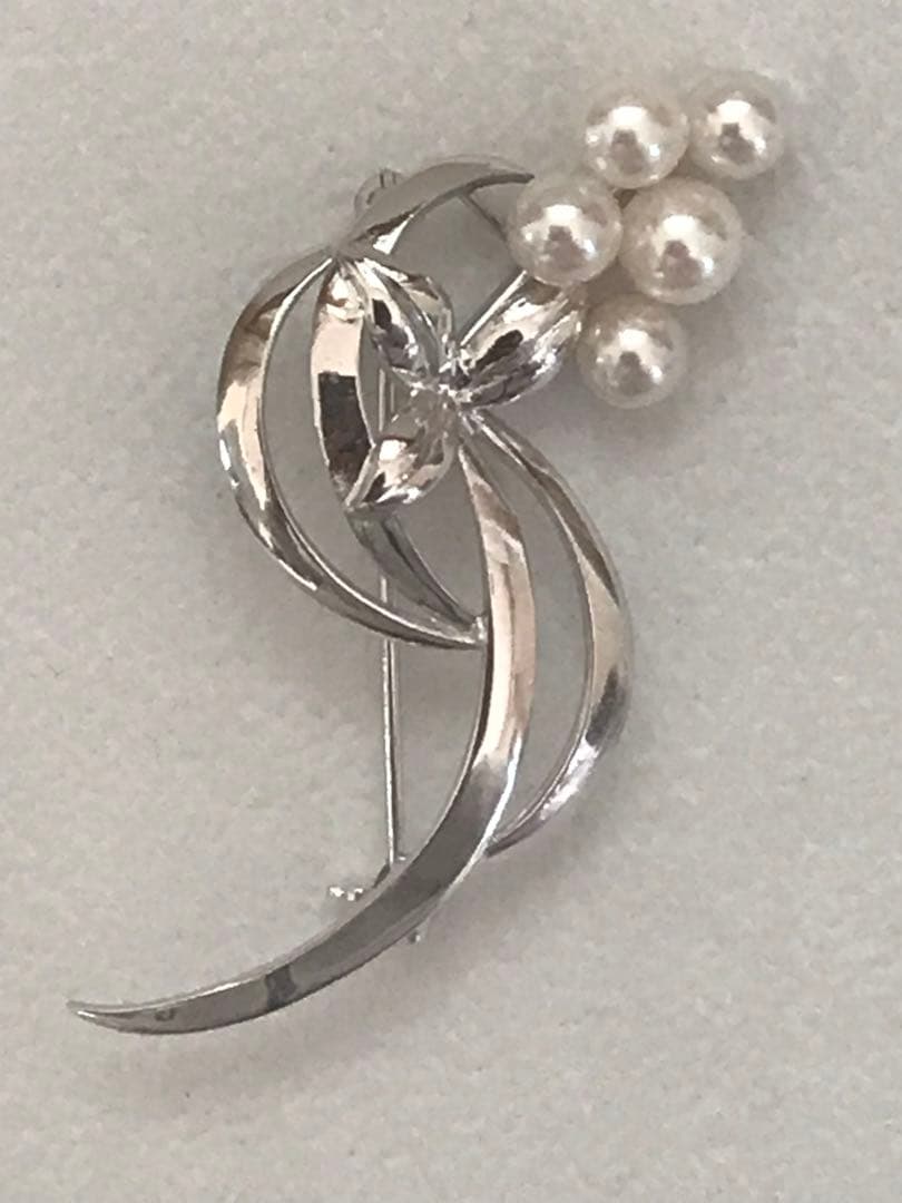 本日限り！特価！【ケース付☆】ミキモト アコヤ フラワー ブローチ SV