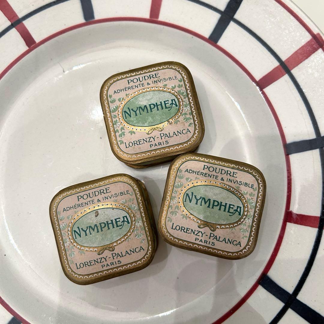 フランスアンティーク NYMPHEA パウダーボックス 3個セット