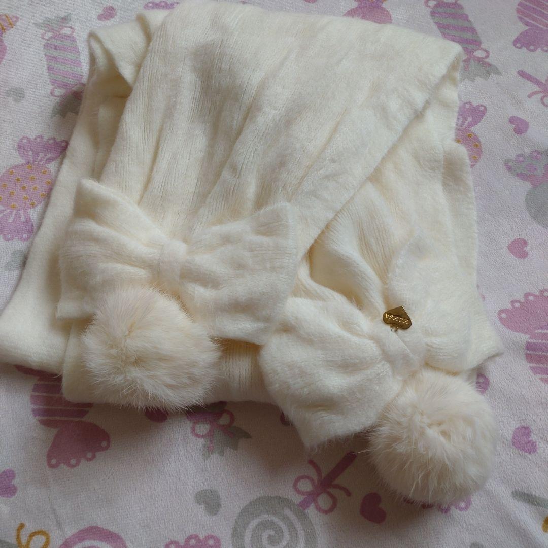 タグ付き！ 未使用 リズリサ LIZ LISA マフラー リボン ポンポン