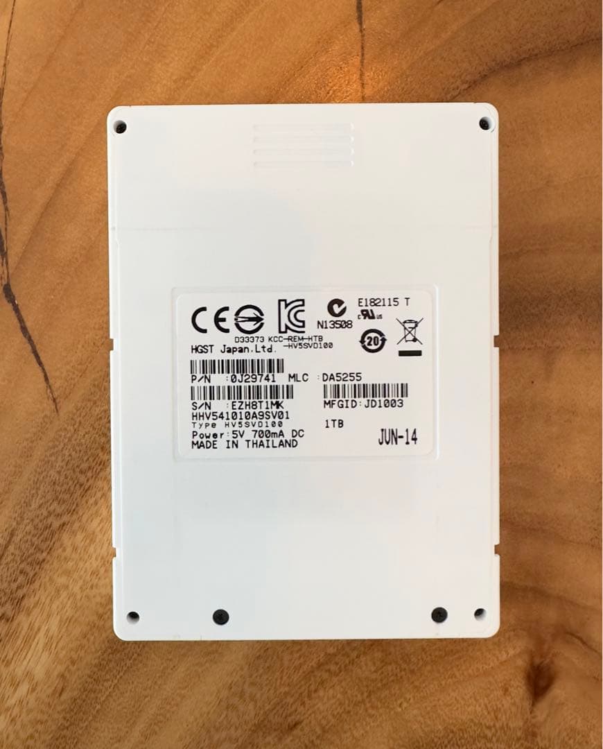 日立 HGST iVDR-S カセットHDD iVDRS iVDR 1TB L108502929 - その他