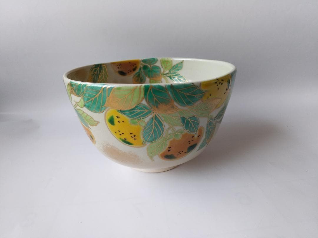 T301 茶碗 『織部茶碗』『竹川陶苑 市川憲二』 共箱 抹茶碗 茶道具