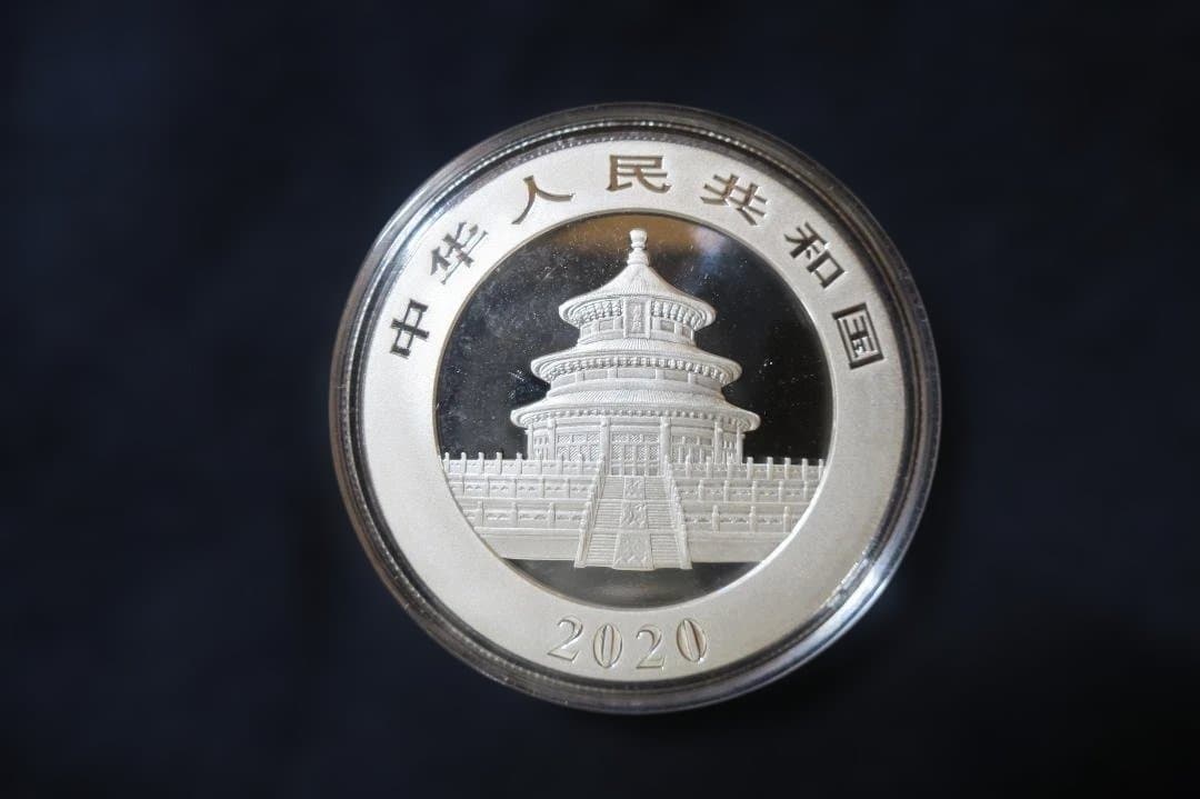 化粧箱・保証書・カプセル付 2020年 (新品) 中国パンダ銀貨 30グラム