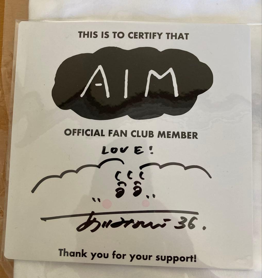 こ*ん様 AIM限定デザインTシャツ 直筆サイン入りミニ色紙 靴下 3