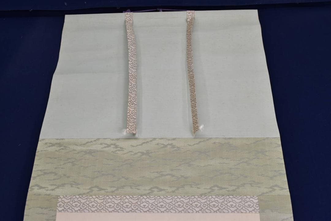 【真作】湖堂/山村図/掛軸☆宝船☆AB-70