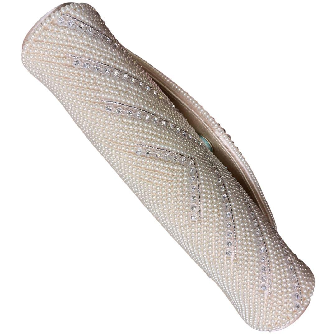 未使用品【東京イギン】フォーマル パーティー ビーズ ビジュー クラッチバッグ