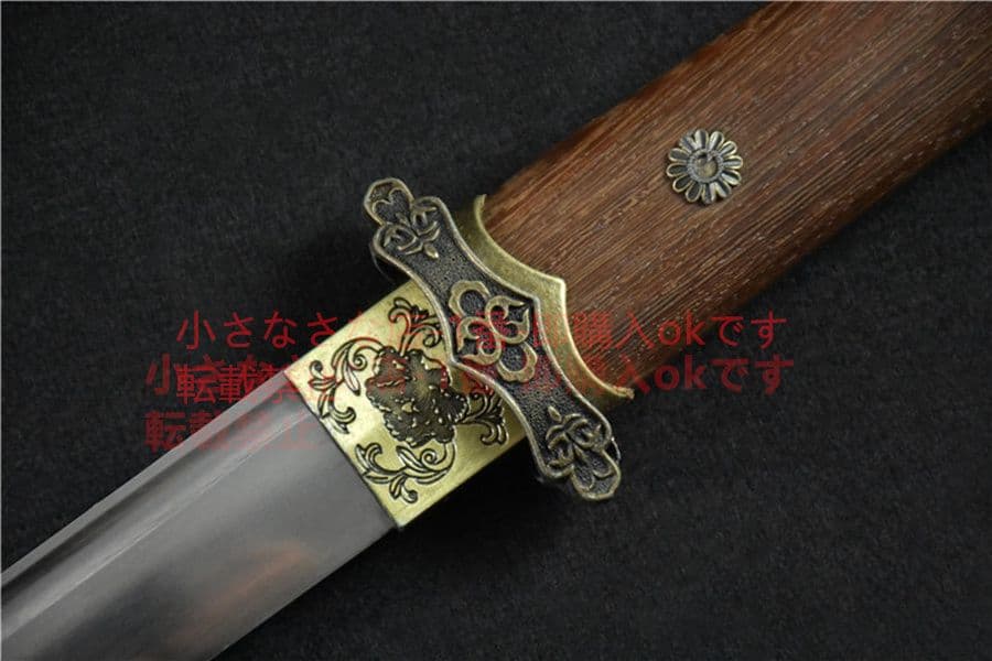 中判シンプルストレート 武具　刀装具　日本刀　模造刀 居合刀 直刀