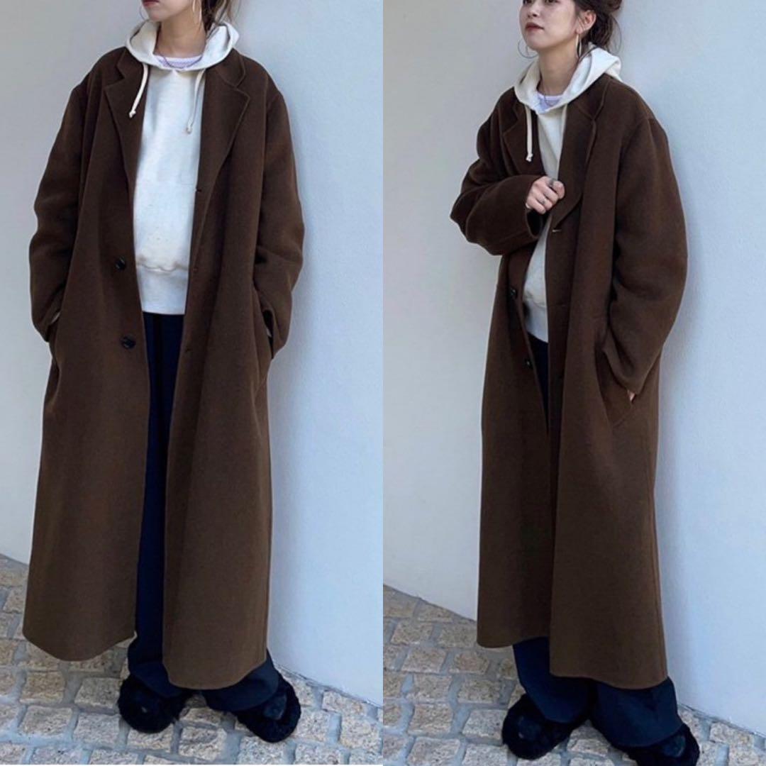 新品タグ付き】TODAYFUL Wool Over Coat チョコ 38