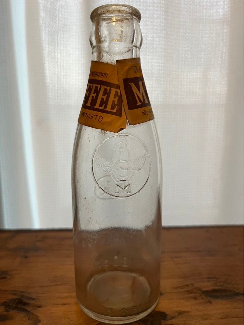 珍品 森永エンボス 牛乳瓶 コーヒー レトロ瓶 戦前 骨董 - メルカリ
