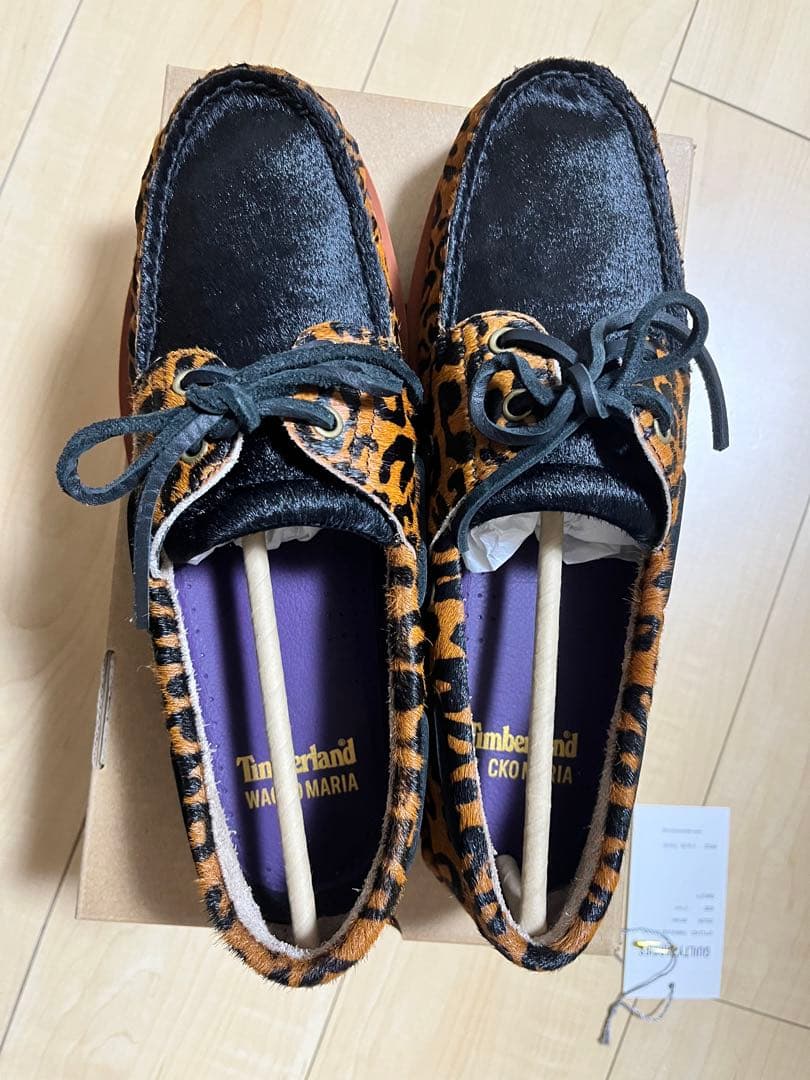 Timberland× WackoMariaワコマリアレオパードデッキ27.5