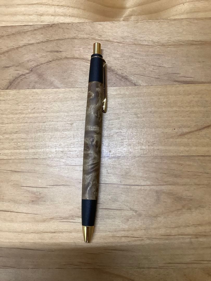 ボナンペン シャーペン マーブルウッド真鍮金具