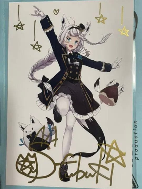 白上フブキ 直筆サイン入りポストカードorグッズセット ホロライブ 白