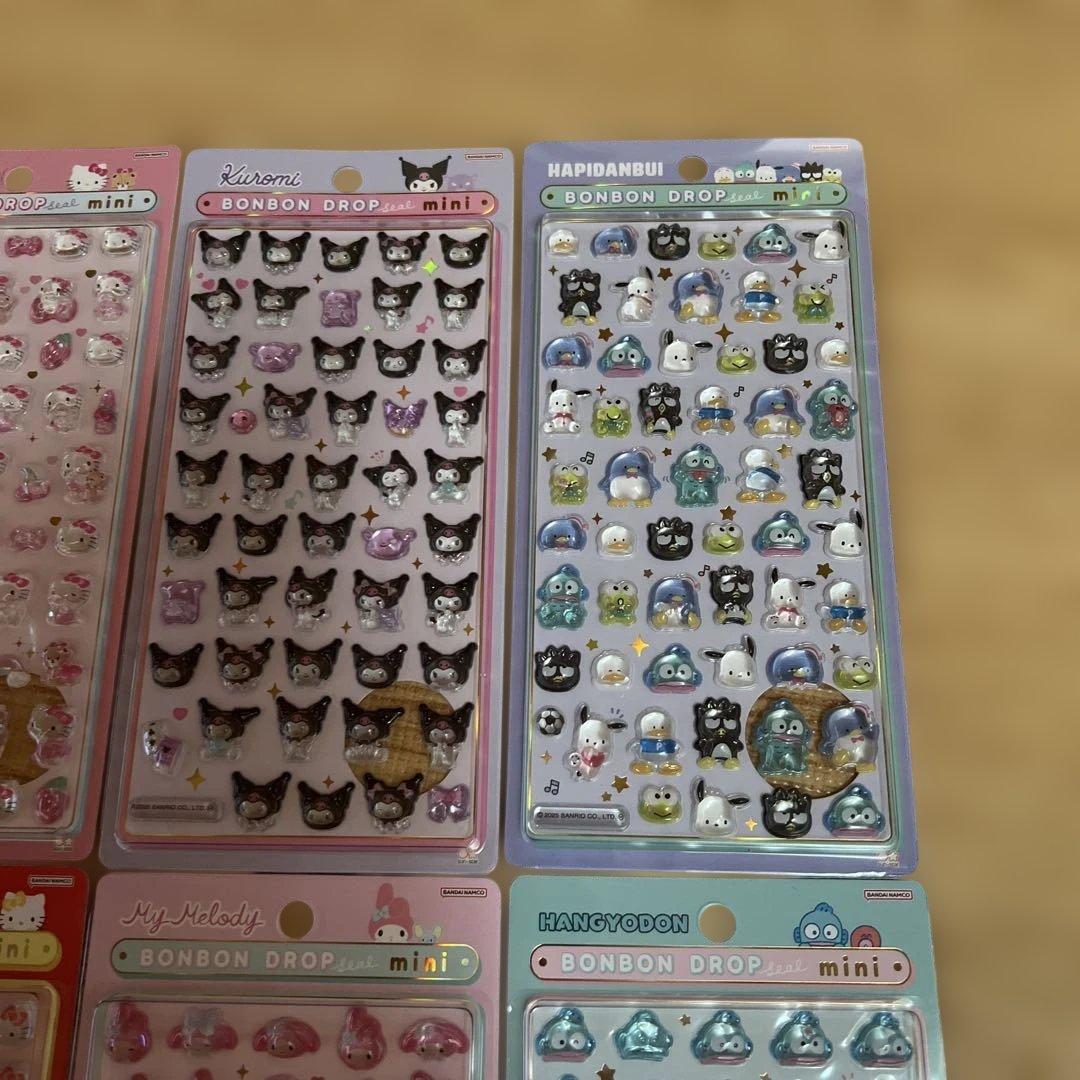 サンリオ　ミニボンボンドロップシール　6種
