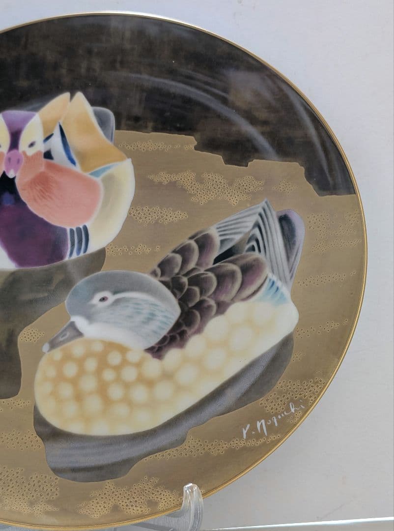 ノリタケスタジオコレクション】手描き鴨絵皿 Y.Noguchi.