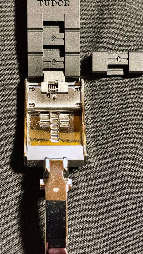 【美品】正規品 TUDER ブラックベイ 58 GMT 専用 ラバーベルト