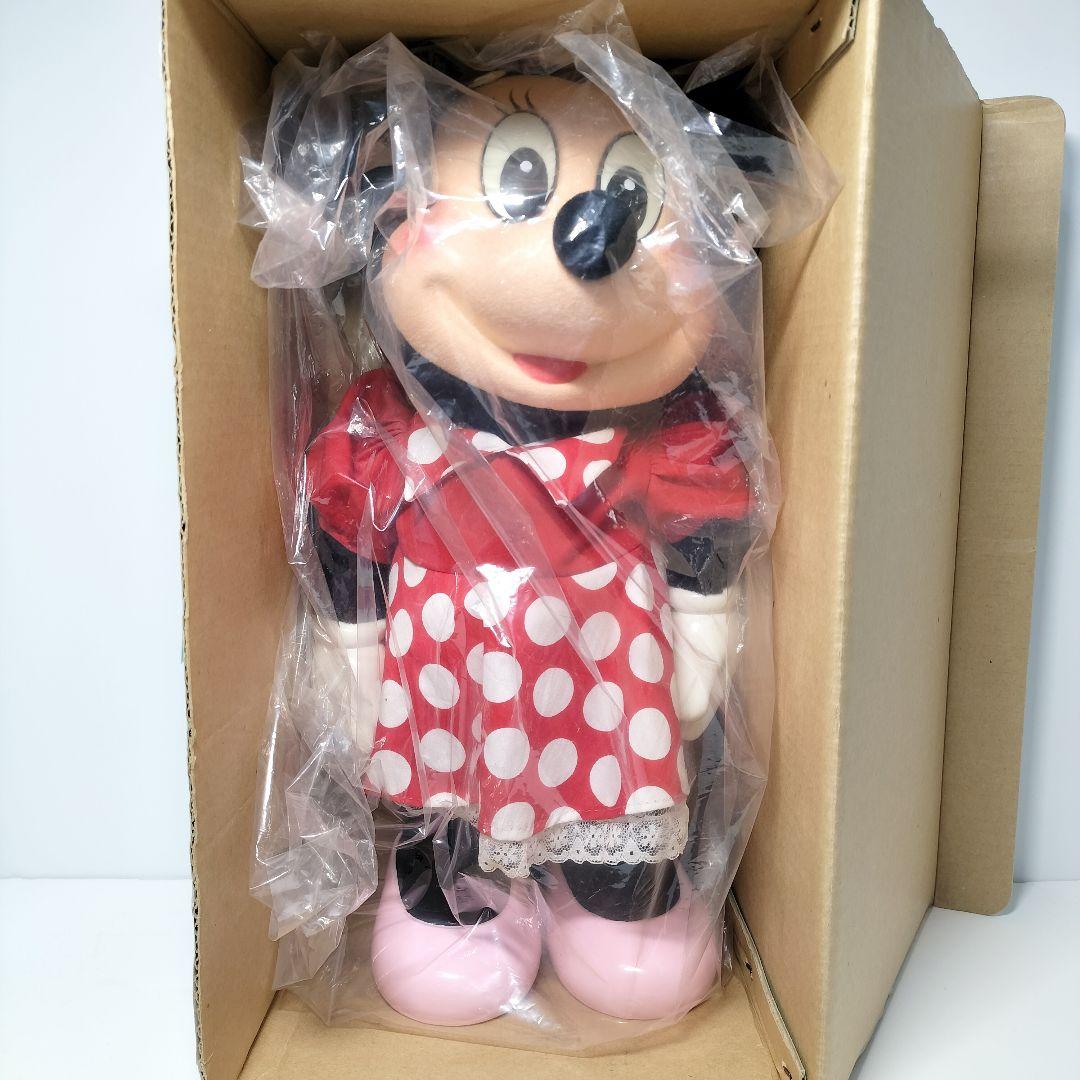 当時物 レア サンキョー ミニーマウス 首振り オルゴール 人形 ドール 特大