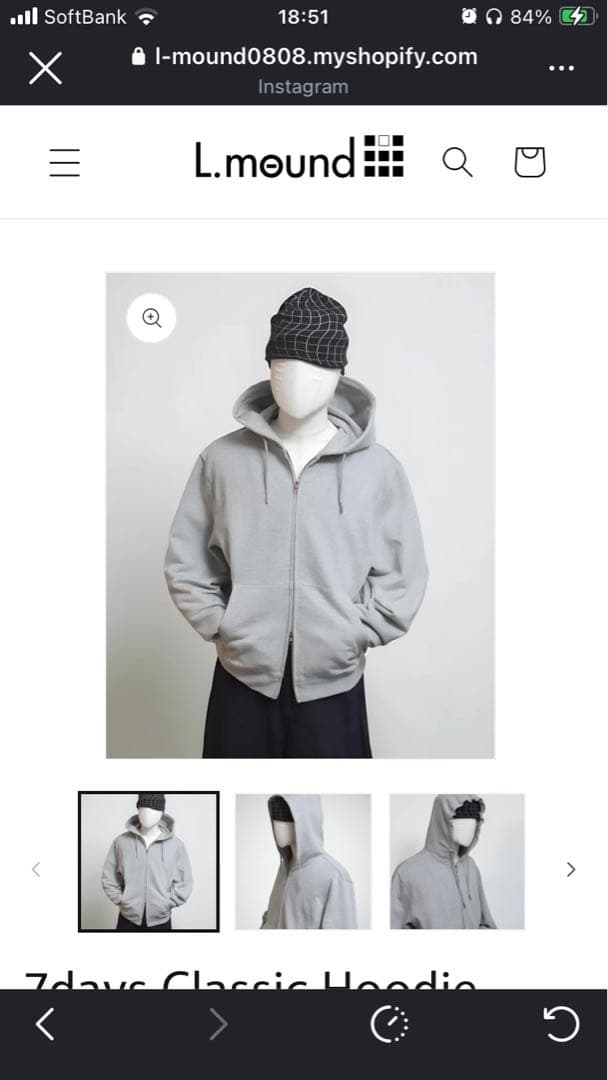 7days Classic Hoodie yuga L.mound スガ着用