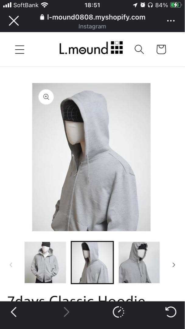 7days Classic Hoodie yuga L.mound スガ着用