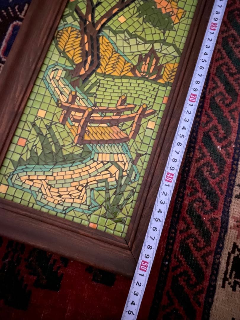 50’s アメリカ モザイクタイル 絵画 額 ビンテージ ハワイ