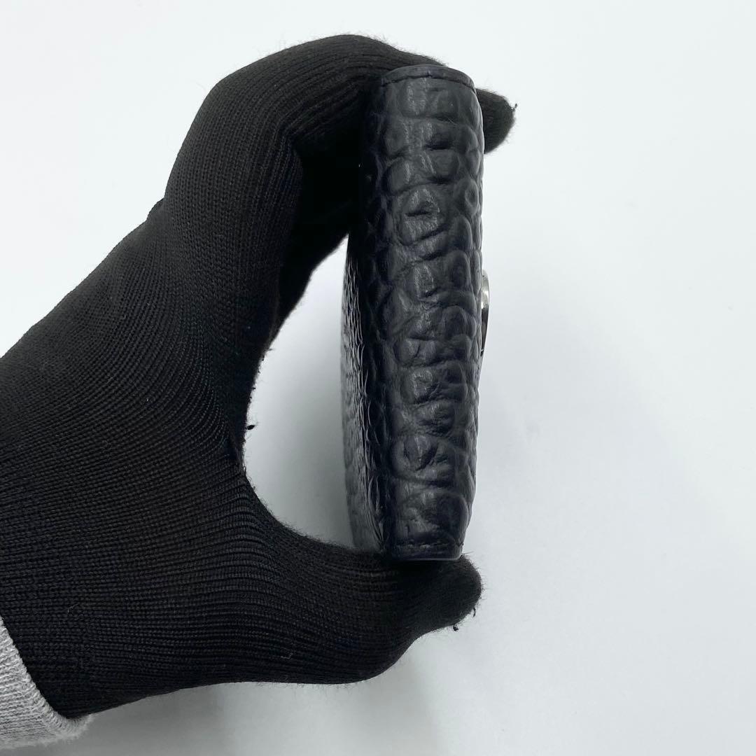 極美品　DISEL ディーゼル 1DR ワンダー　折り財布　レザー　ブラック