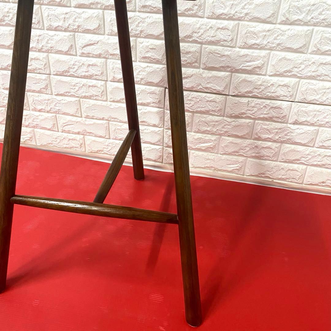 カウンターチェア ハイスツールオーク 天 然木おしゃれ木製鞍型スツールチェア