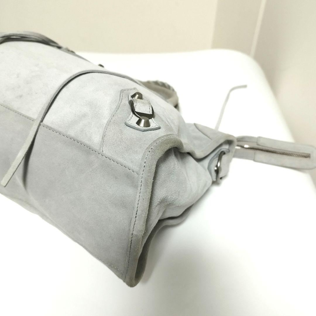 バレンシアガ　シティ　バッグ　ジャイアント　スウェード　ベロア　トートバッグ