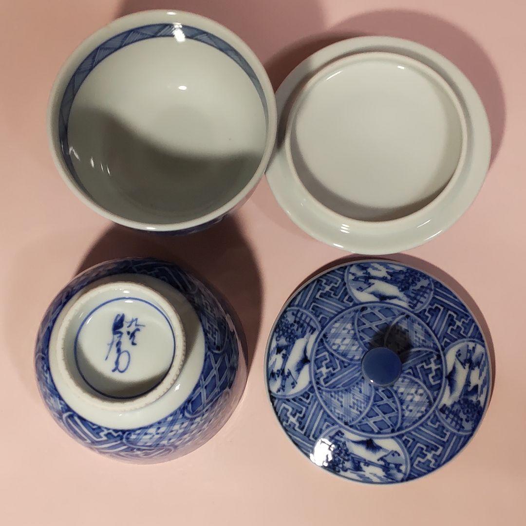 九谷焼蓋茶碗5客上出長右ェ門窯