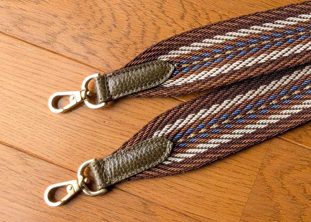 美品！ ADMJ ストライプ デザインショルダーストラップ 付け替えに！