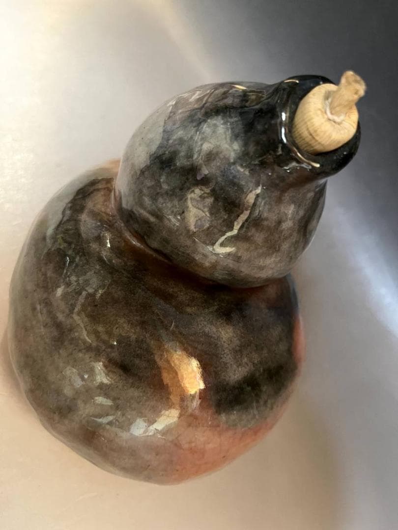 徳利□いぬ井 己酉 梅亭手造？楽巣流振り出し？赤楽