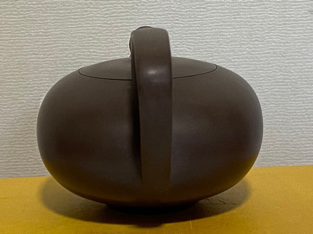 ♦中国？台湾 陸羽造 扁壺形 茶壺 茶道具 煎茶道具 茶器 急須 骨董品