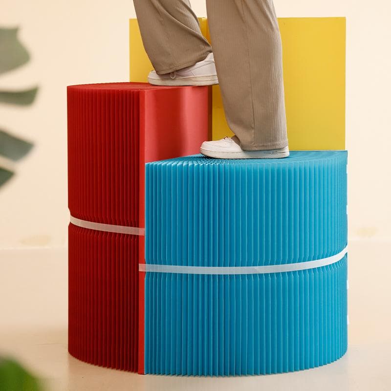 三色組み合わせ柱型ディスプレイ台 直径60cm高さ78㎝ 陳列台 展示