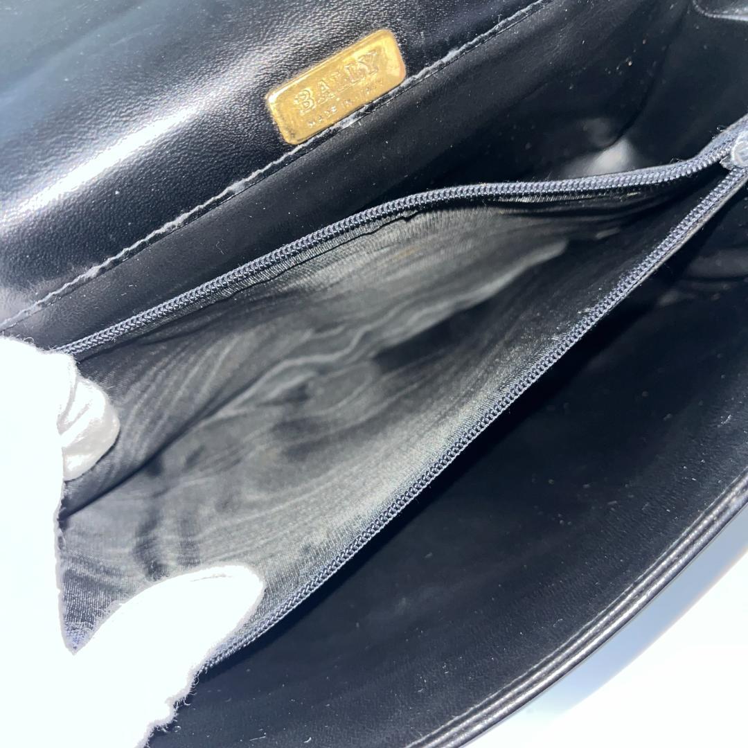 【希少】BALLY ショルダーバッグ ブラック レザー ヴィンテージ