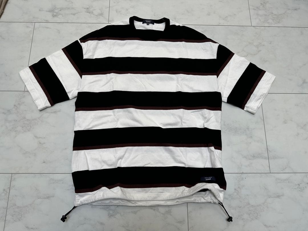 25ss コムデギャルソンオム ボーダー オーバーサイズ Tシャツ