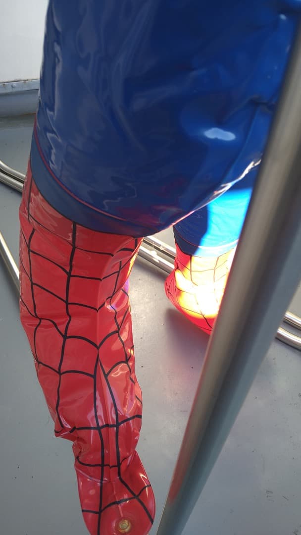 激レア ビンテージ Marvel インフレータブル 等身大スパーダーマン人形