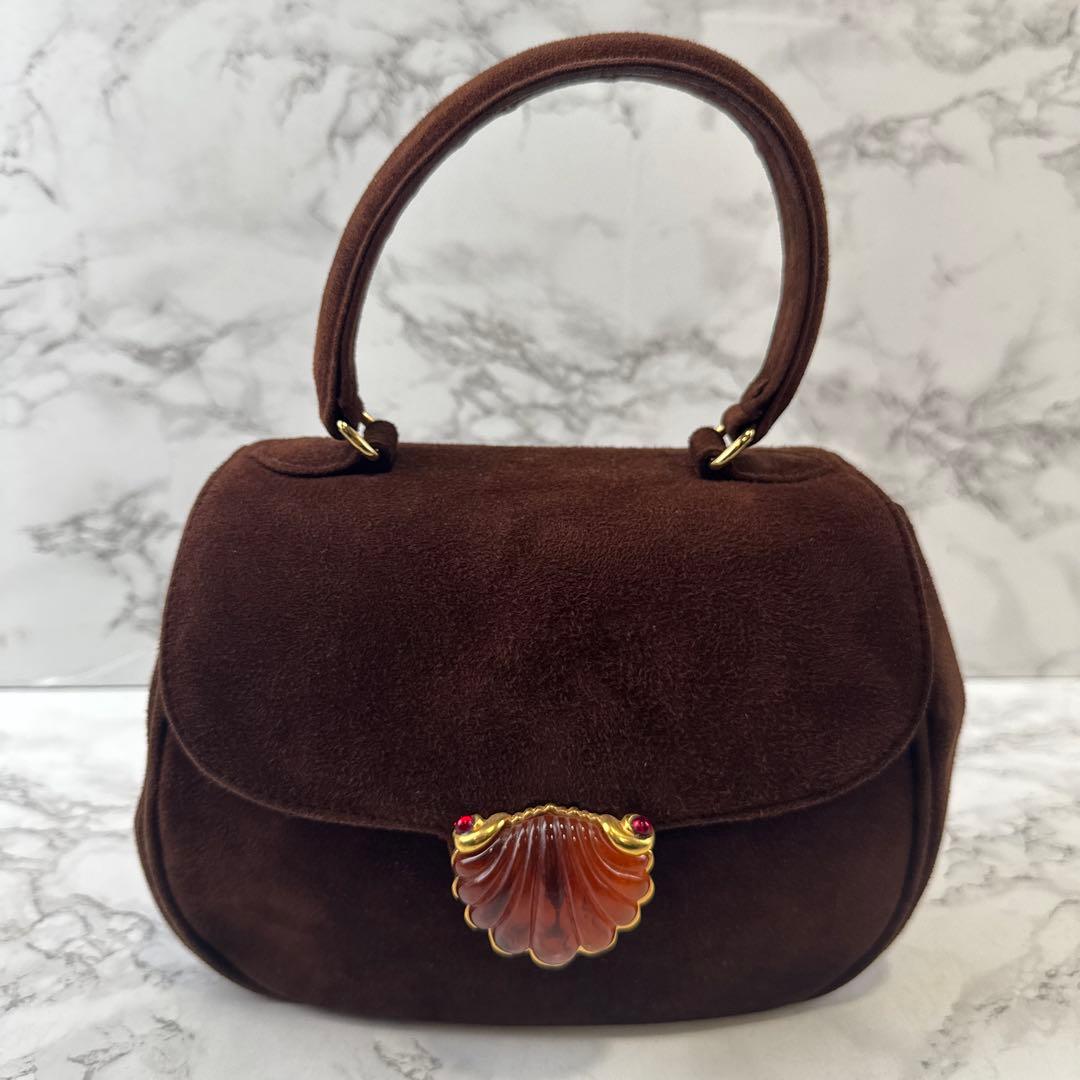 VALENTINO ヴァレンティノ イタリア製 本革 スエードレザーハンドバッグ