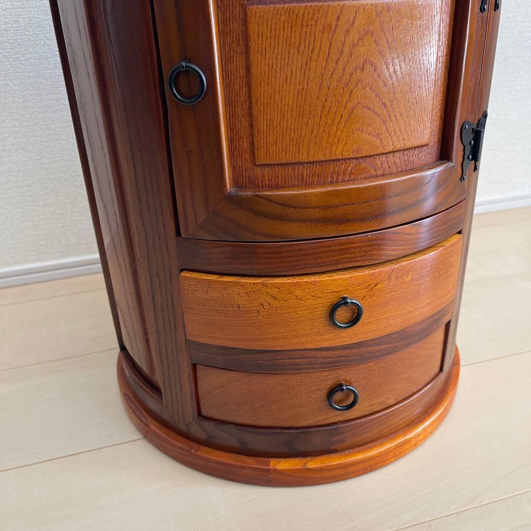 李朝家具 収納付き丸型スツール インテリア アンティーク 家具 レトロ